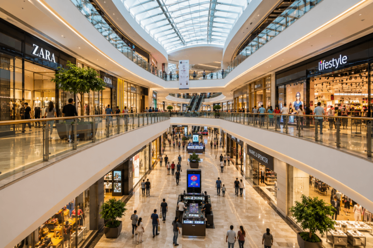Facility management services for shopping malls and retail spaces in Chennai — security, cleaning and maintenance by PrimeCare IFM